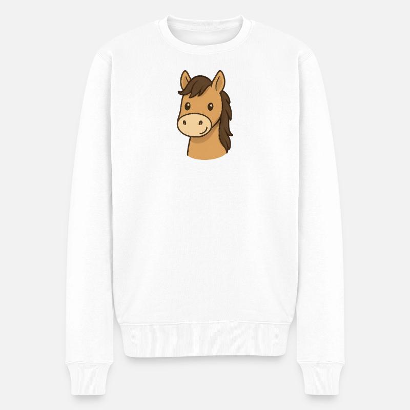 Tête de cheval - Pull Premium bio Homme - blanc
