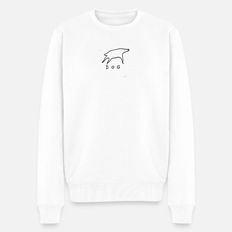 DOG - Männer Premium Bio Pullover - Weiß