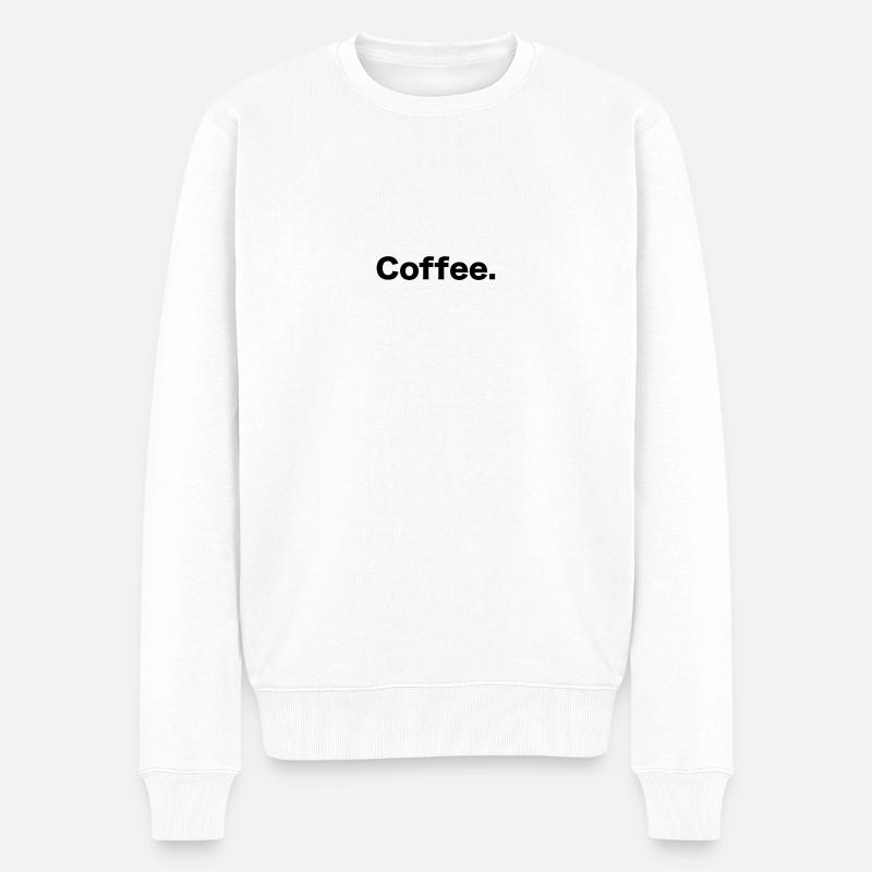 Coffee - Männer Premium Bio Pullover - Weiß