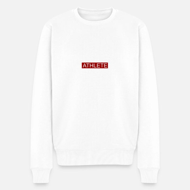 Athlete - Männer Premium Bio Pullover - Weiß