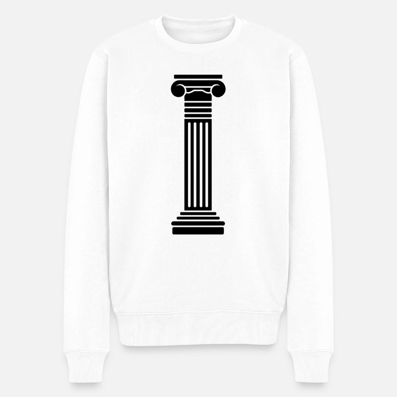 Colonne grecque - Pull Premium bio Homme - blanc
