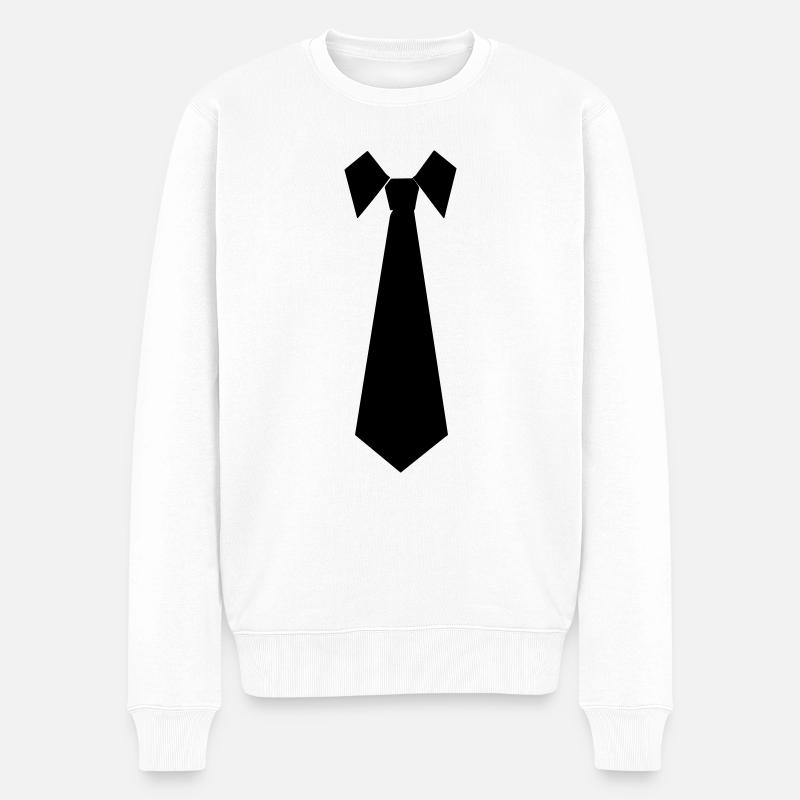 Cravate - Pull Premium bio Homme - blanc