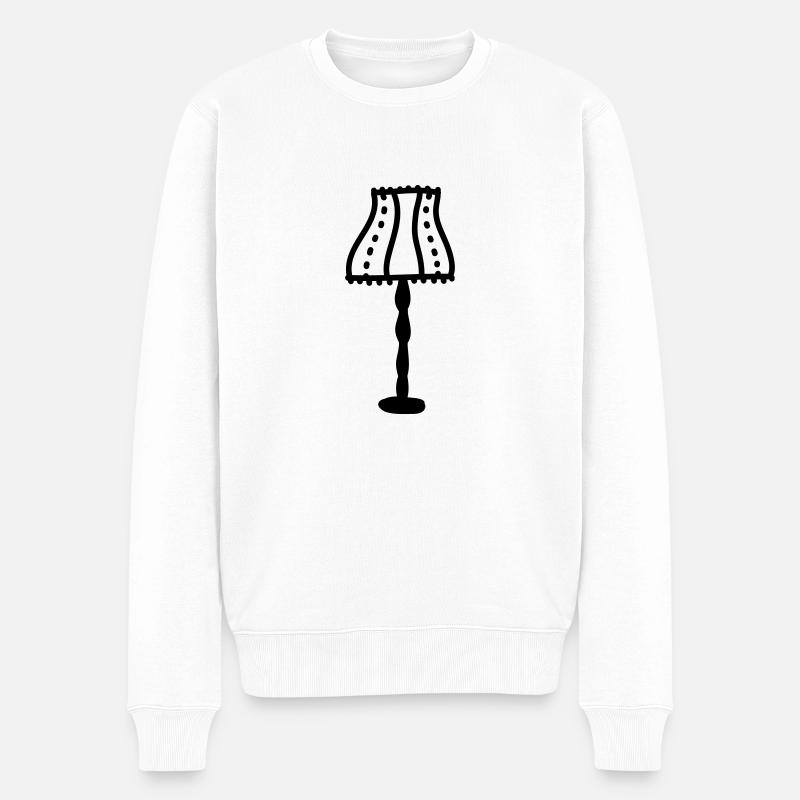 Stehlampe - line - Männer Premium Bio Pullover - Weiß