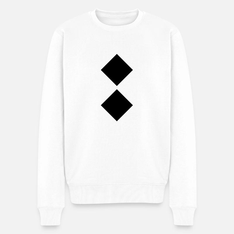 Oberleutnant Dienstgrad - Männer Premium Bio Pullover - Weiß