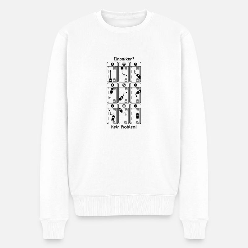 Parking? Pas de problème! (PNG) - Pull Premium bio Homme - blanc