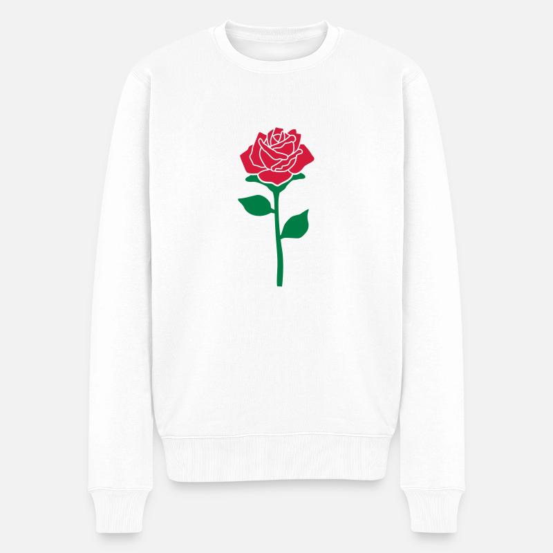 Rose - Pull Premium bio Homme - blanc