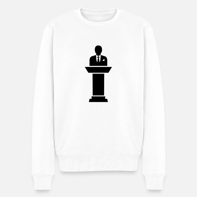 Bürgermeister - Männer Premium Bio Pullover - Weiß
