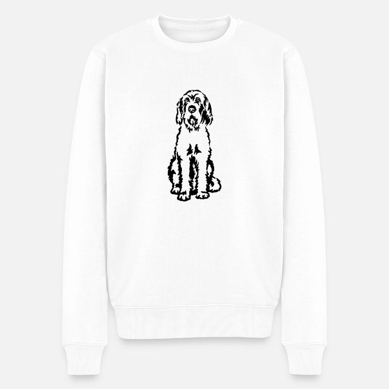 Spinone Italiano - Männer Premium Bio Pullover - Weiß