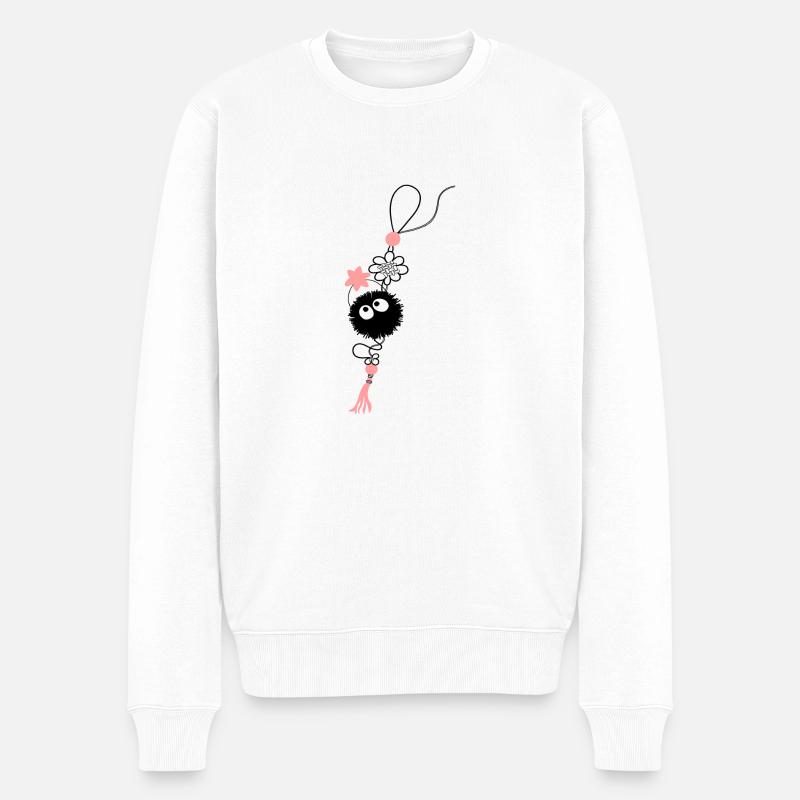 Gri Gri bringt Glück Holzkohle - Männer Premium Bio Pullover - Weiß