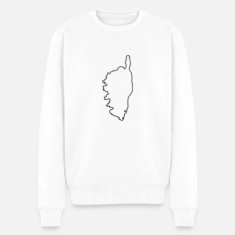 Korsika - Männer Premium Bio Pullover - Weiß