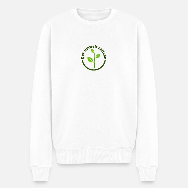 LOGO Der Umwelt zuliebe - Männer Premium Bio Pullover - Weiß