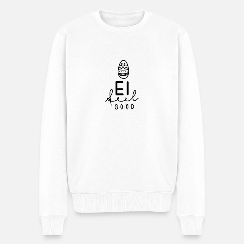 ei feel good - Männer Premium Bio Pullover - Weiß