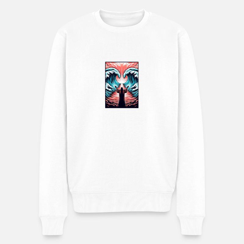 Moïse divise la mer. - Pull Premium bio Homme - blanc