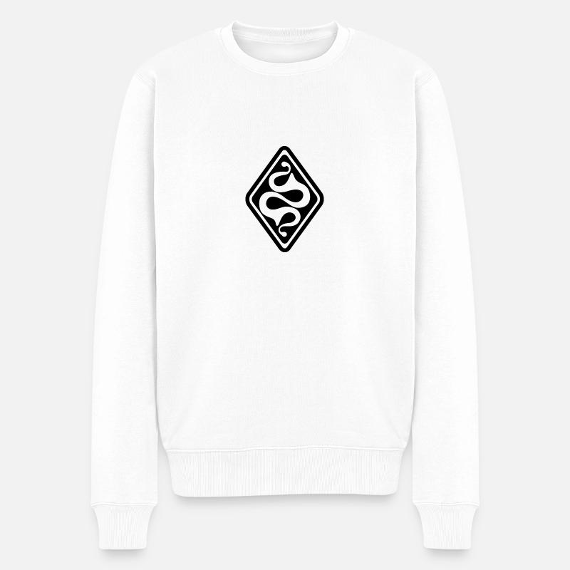 Symbole celtique Latene noir blanc - Pull Premium bio Homme - blanc