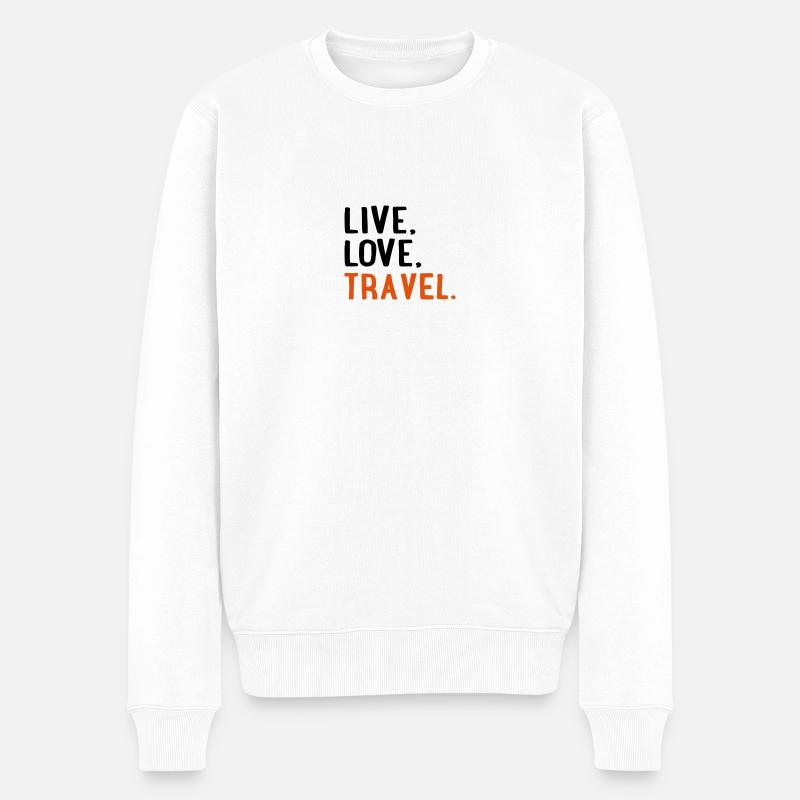 reisen - Männer Premium Bio Pullover - Weiß