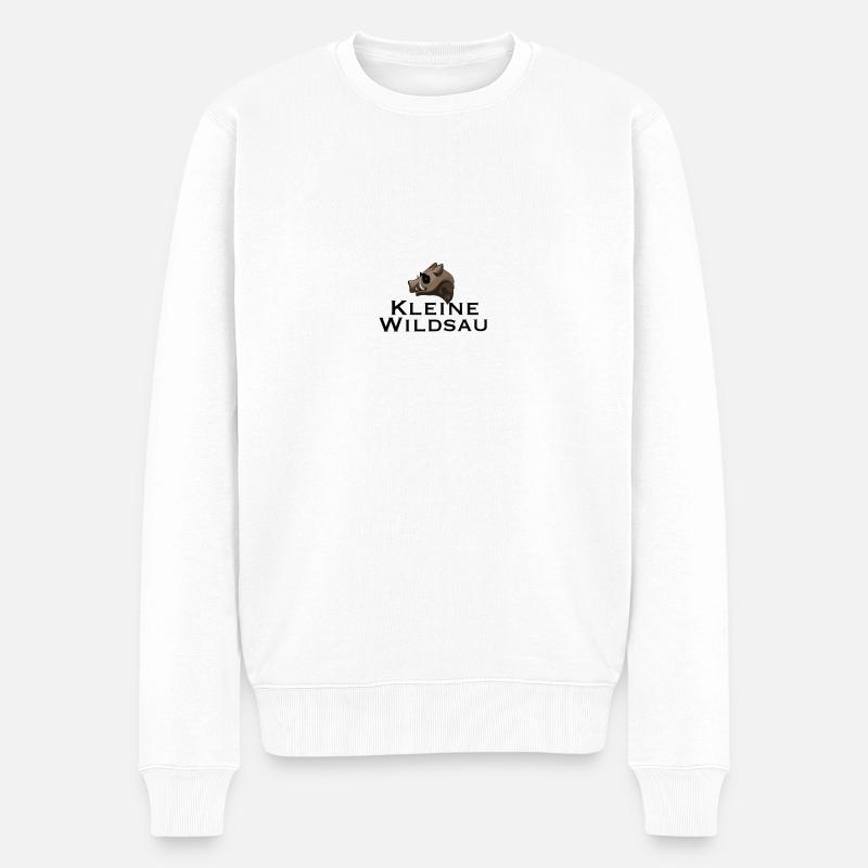 Kleine Wildsau - Männer Premium Bio Pullover - Weiß