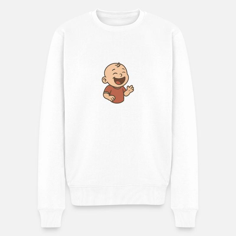 Baby - Männer Premium Bio Pullover - Weiß