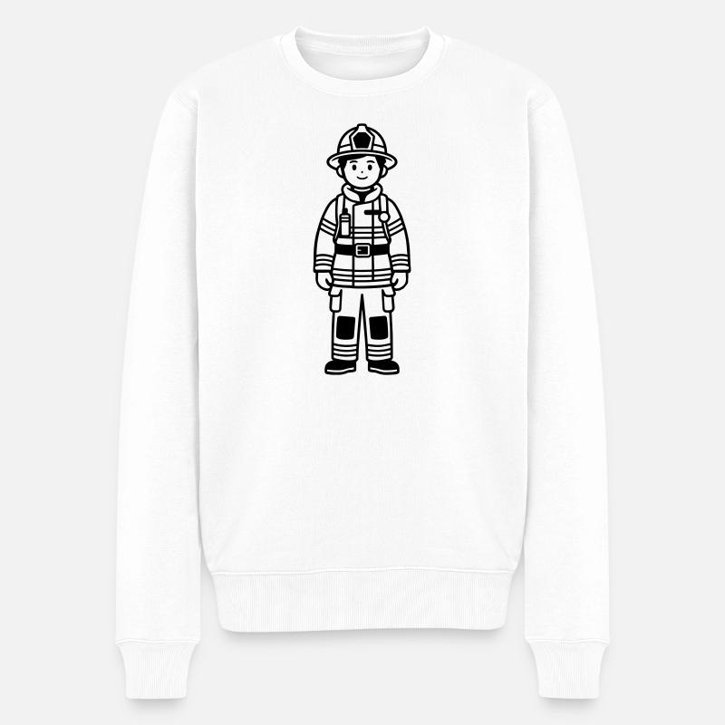 pompiers - Pull Premium bio Homme - blanc