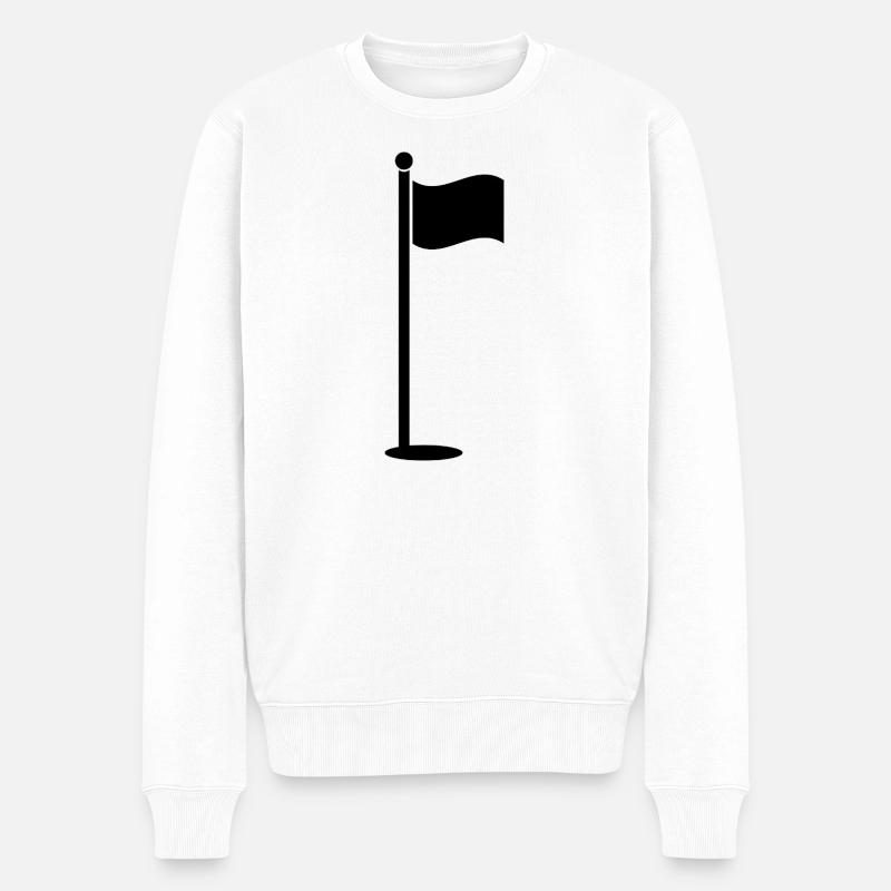 Drapeau de golf - Pull Premium bio Homme - blanc