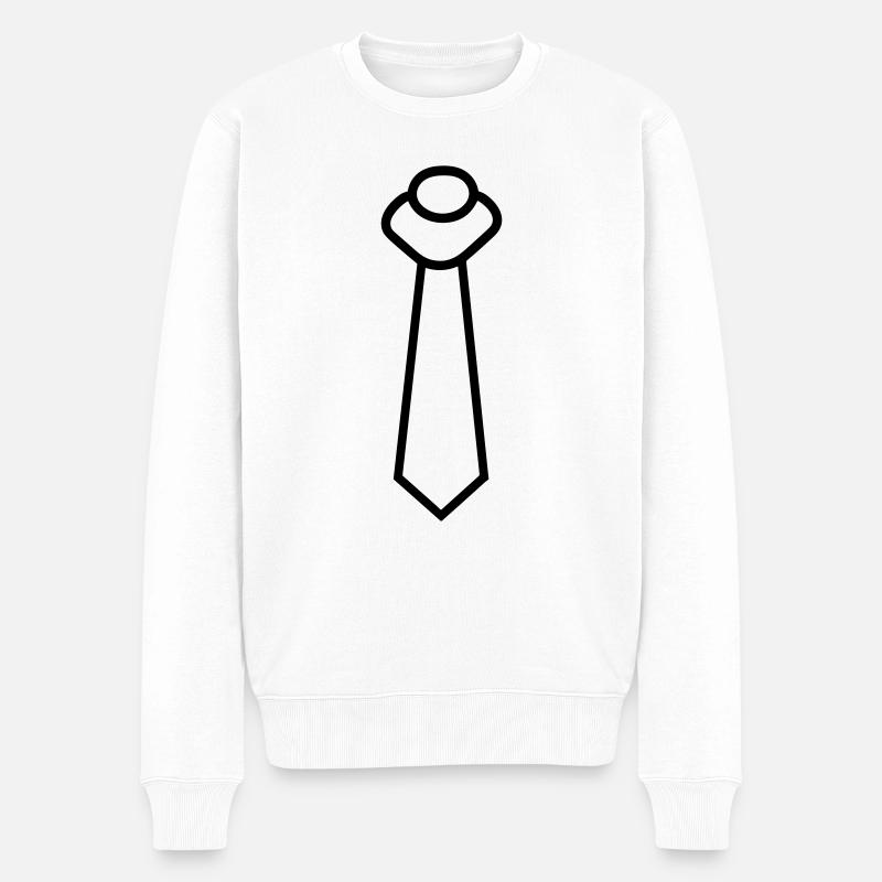 Binden - Männer Premium Bio Pullover - Weiß