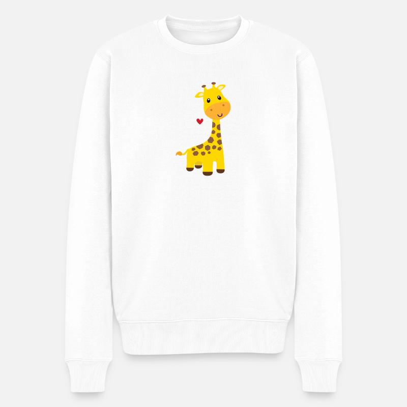 Giraffe - Men's Premium Organic Jumper - white