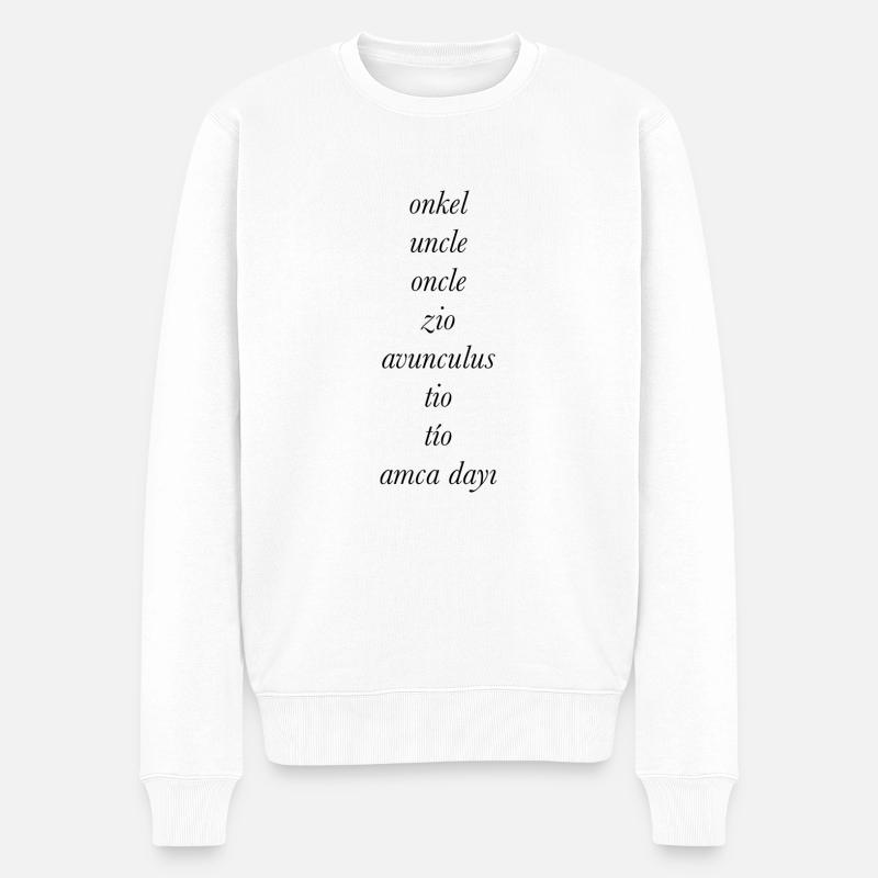 Oncles dans différentes langues - Pull Premium bio Homme - blanc