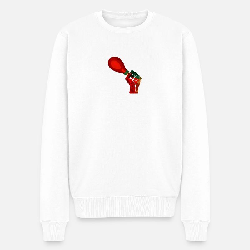 Shake Down - Männer Premium Bio Pullover - Weiß