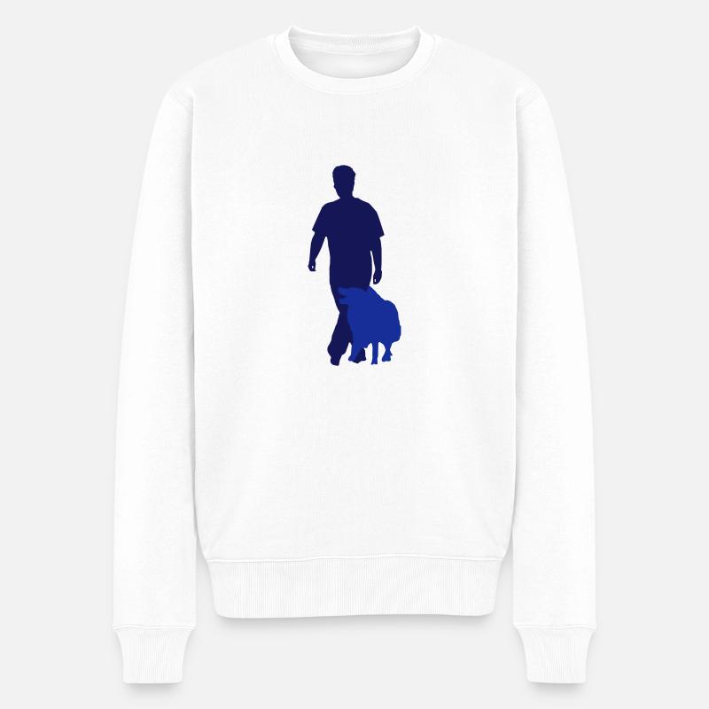 Obedience heelwork - Männer Premium Bio Pullover - Weiß