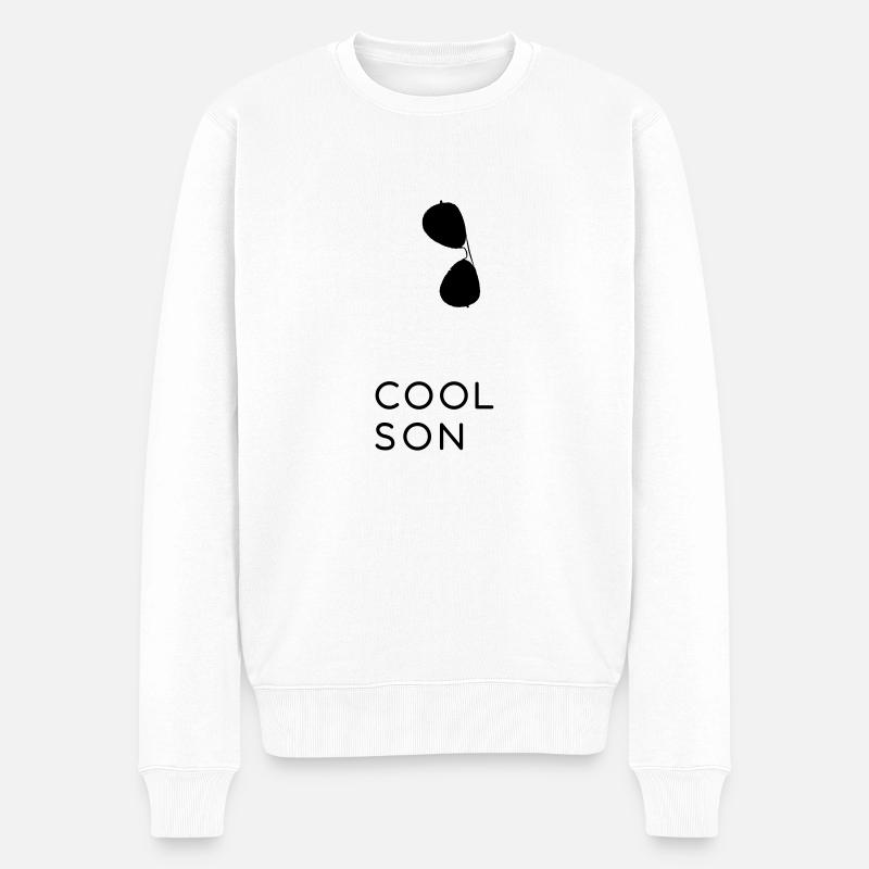 Cool Son - Vater und Sohn Partnerlook Shirts - Männer Premium Bio Pullover - Weiß