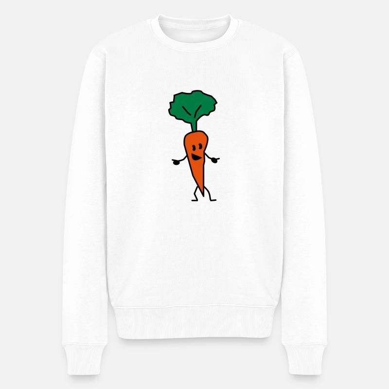 carrot - Männer Premium Bio Pullover - Weiß