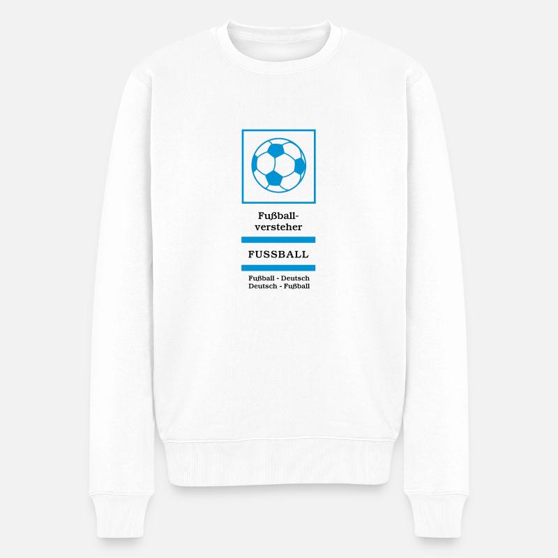 Fußballversteher - Männer Premium Bio Pullover - Weiß