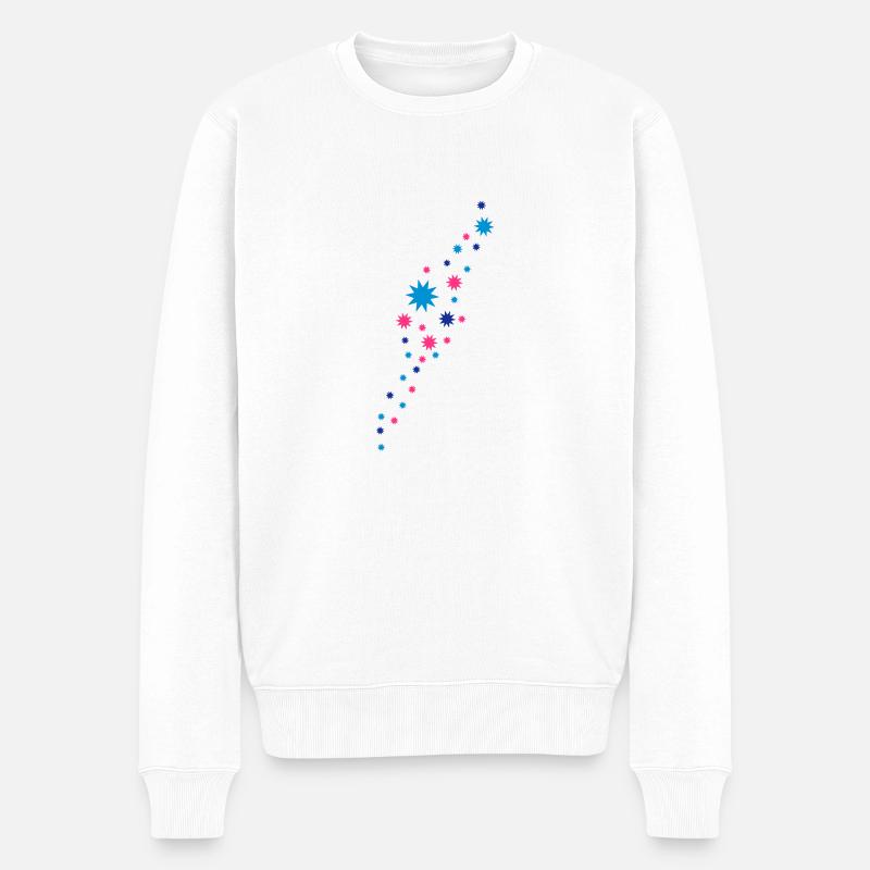 sterne_design_3 - Männer Premium Bio Pullover - Weiß