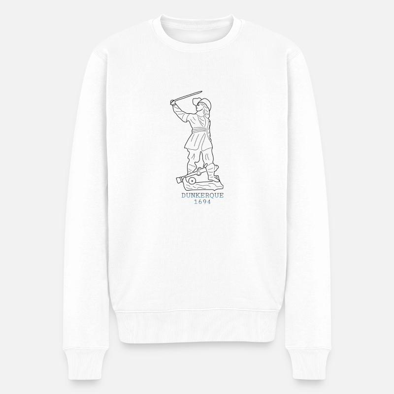 Jean Bart Noir - Pull Premium bio Homme - blanc