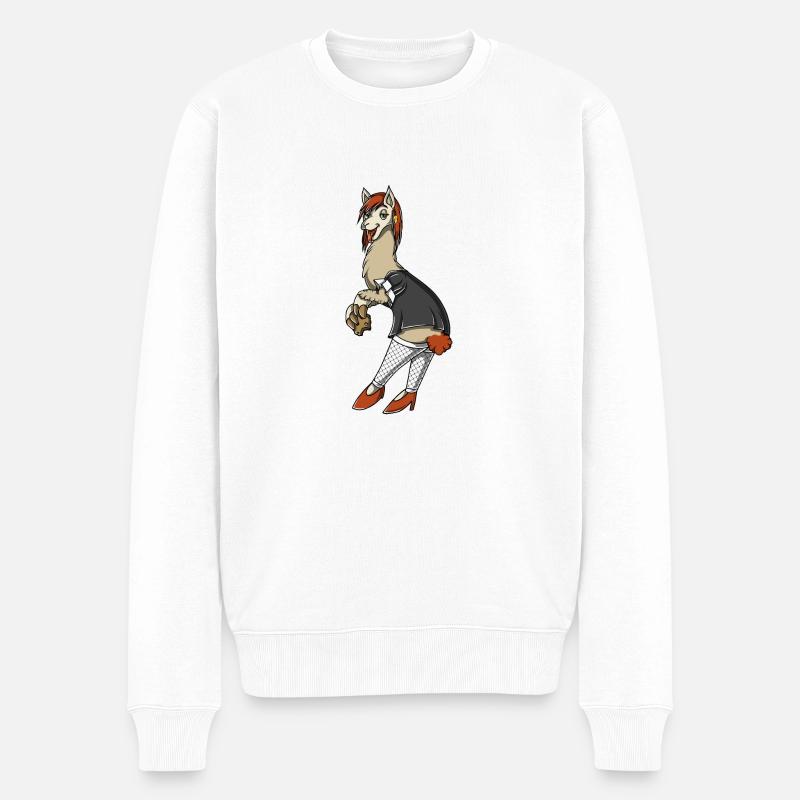 Sophia, Alpaka - Männer Premium Bio Pullover - Weiß