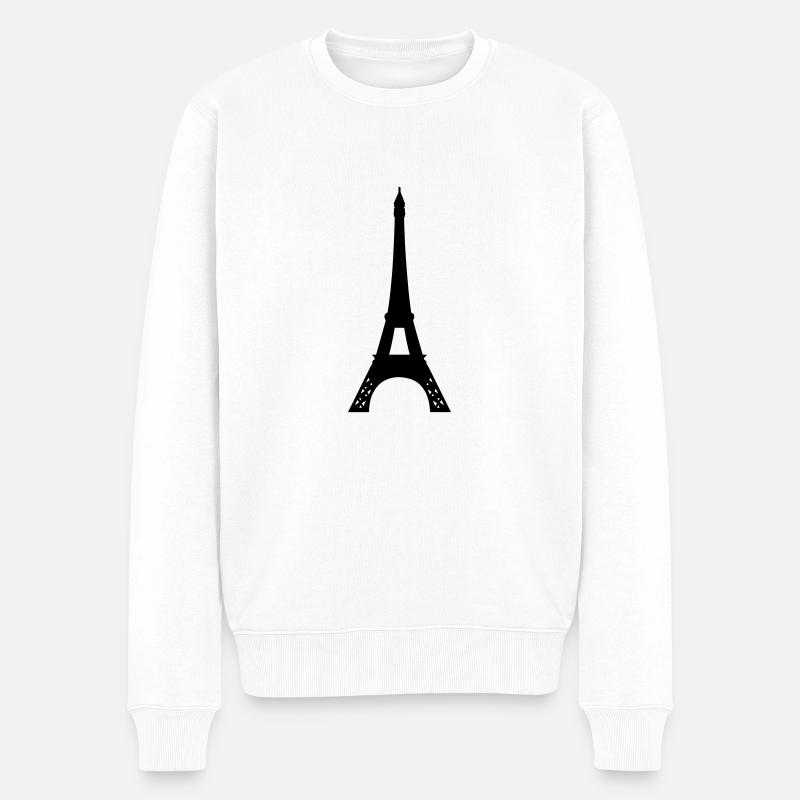 tour eiffel - Pull Premium bio Homme - blanc