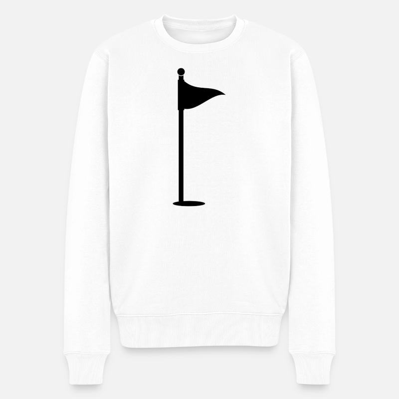 Golfflagge - Männer Premium Bio Pullover - Weiß