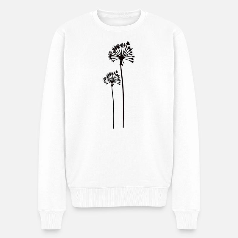 Pusteblumen, Löwenzahn - Männer Premium Bio Pullover - Weiß
