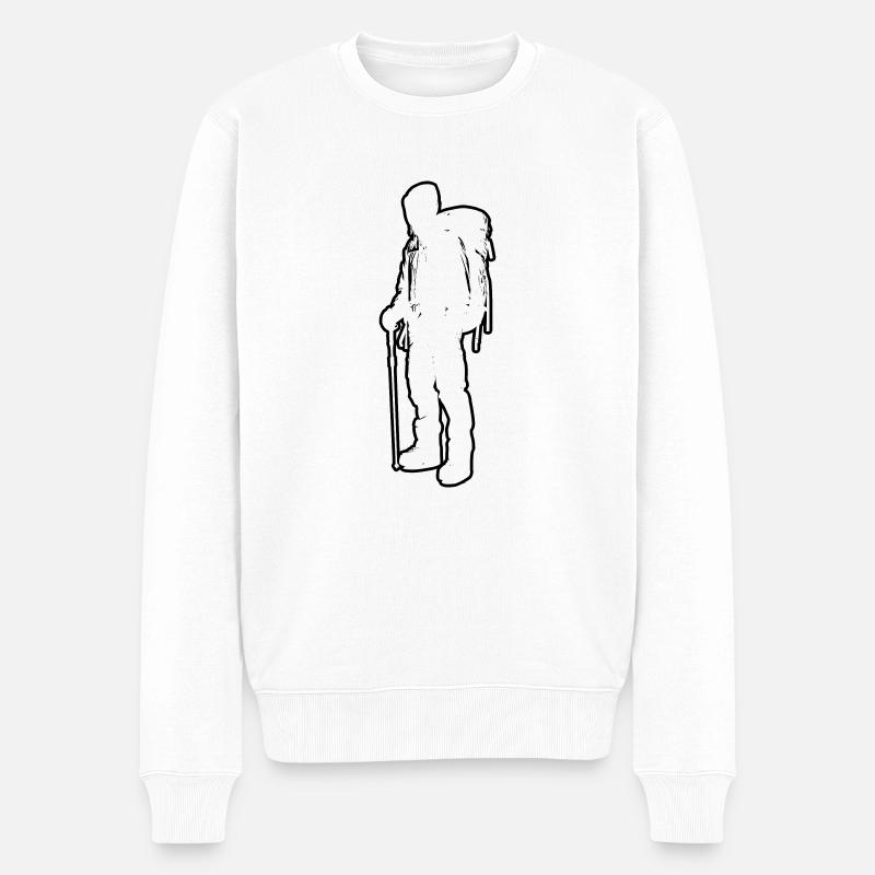 Grimpeur Bloc Escalade Hommes - Pull Premium bio Homme - blanc