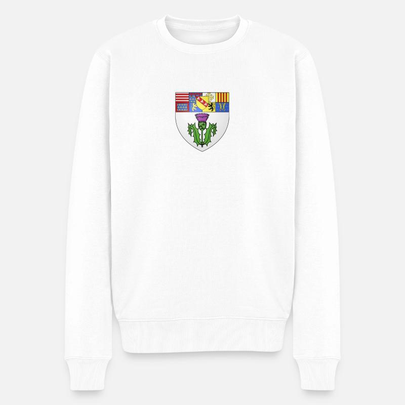 Blason Nancy - Pull Premium bio Homme - blanc
