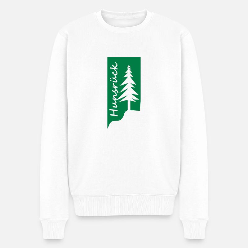 Hunsrücker Wald - Männer Premium Bio Pullover - Weiß