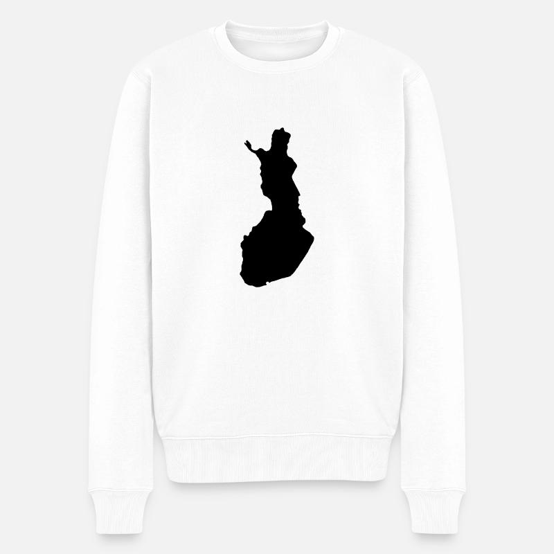Finnland - Männer Premium Bio Pullover - Weiß