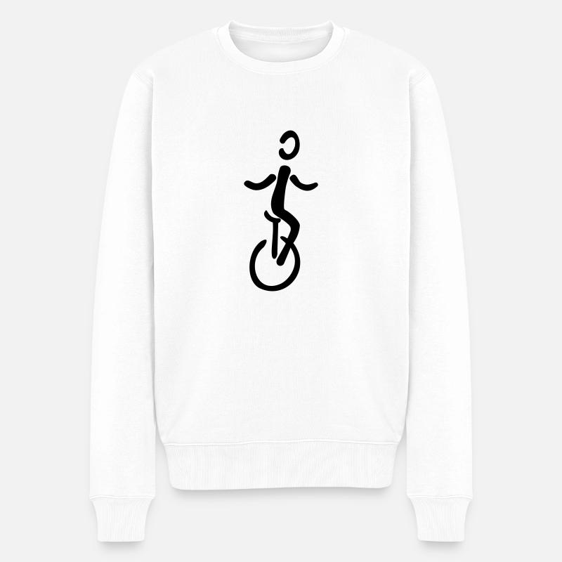 Einrad - Männer Premium Bio Pullover - Weiß