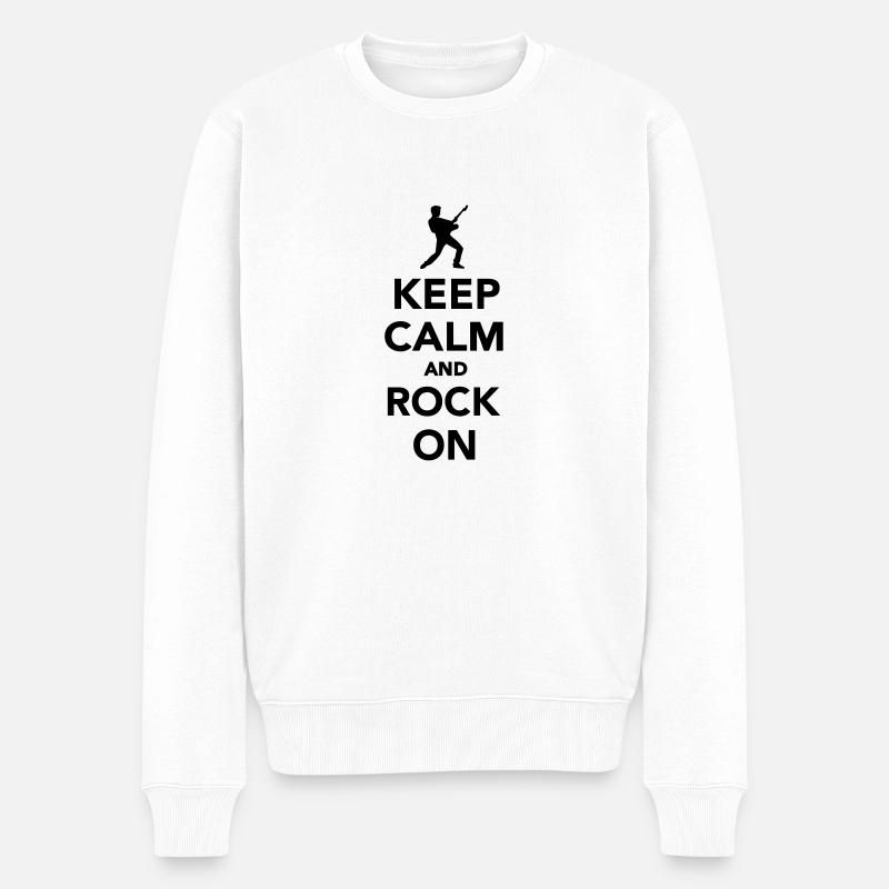 Rock - Männer Premium Bio Pullover - Weiß
