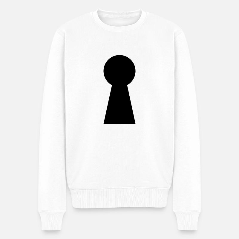 Trou de serrure 1c - Pull Premium bio Homme - blanc