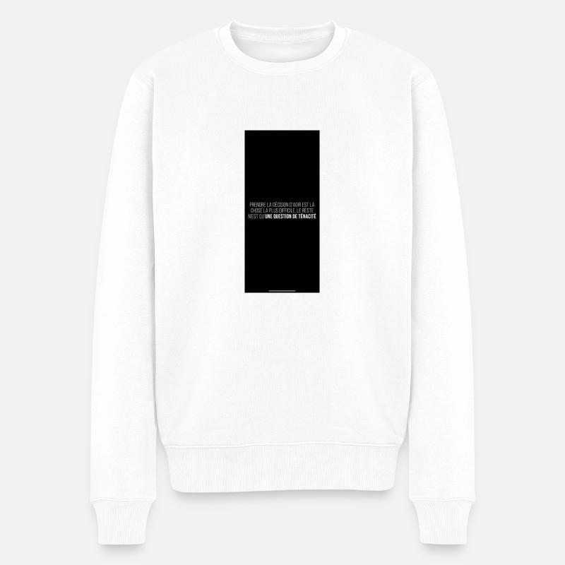 CITATION MOTIVATION - Pull Premium bio Homme - blanc