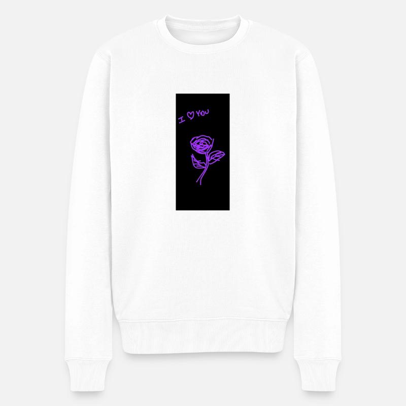SWS LIEBE - Männer Premium Bio Pullover - Weiß