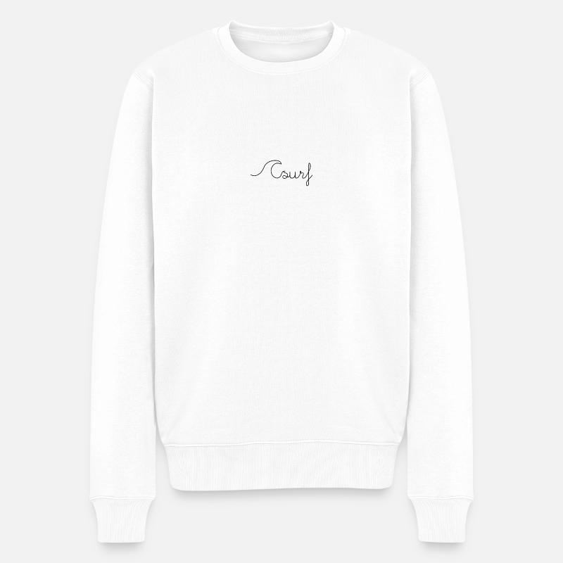 Surf en simplicité - Pull Premium bio Homme - blanc