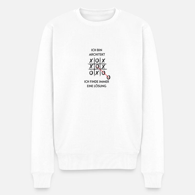 Ich bin Architekt - Männer Premium Bio Pullover - Weiß