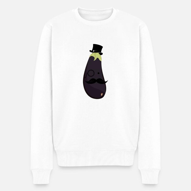 Sir Eggplant - Pull Premium bio Homme - blanc