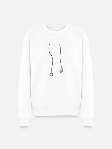 kopfhoerer3 - Men's Premium Organic Jumper - white